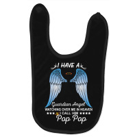 My Pop Pop Is My Guardian Angel Baby Bibs | Artistshot