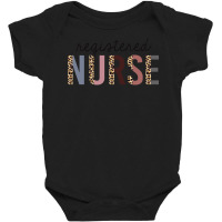 Rn Nurse Leopard Print Registered Nurse Nursing School Women Pullover Baby Bodysuit | Artistshot