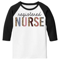 Rn Nurse Leopard Print Registered Nurse Nursing School Women Pullover Youth 3/4 Sleeve | Artistshot