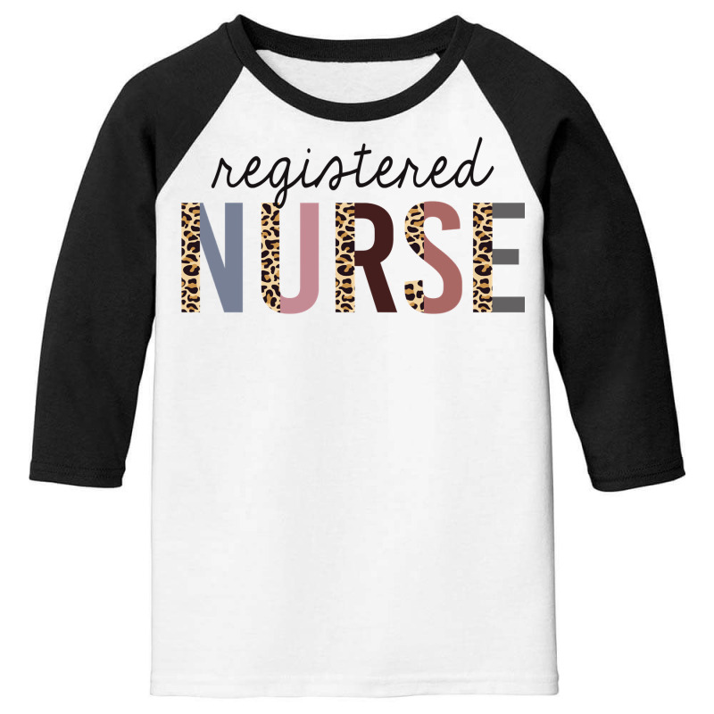 Rn Nurse Leopard Print Registered Nurse Nursing School Women Pullover Youth 3/4 Sleeve | Artistshot