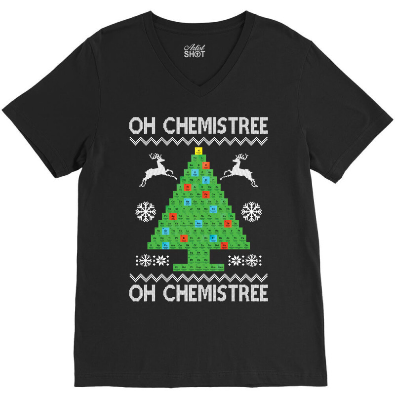 Chemist Element Oh Chemistree Christmas Sweater V-neck Tee | Artistshot