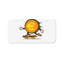euro coin skater skateboard Bicycle License Plate | Artistshot