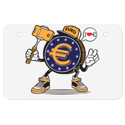 euro coin money selfie ATV License Plate | Artistshot
