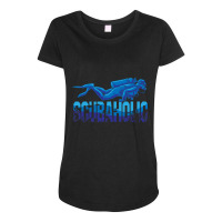 Diver Scuba Funny Scuba Diving Diver Scubaholic 35 Diving Deeper Maternity Scoop Neck T-shirt | Artistshot