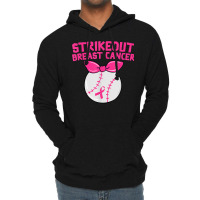 Strike Out Breast Cancer Awareness Baseball Fighters T Shirt Lightweight Hoodie | Artistshot