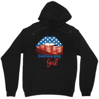 Guinea Pig Girl Pretty American Flag Sexy Biting Lip 4th Of July Usa A Unisex Hoodie | Artistshot