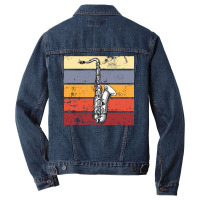 Saxophone Retro Men Denim Jacket | Artistshot