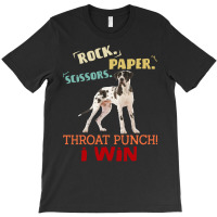 Rock Paper Scissors Throat Punch I Win Dog Retro Vintage Pointer T-shirt | Artistshot