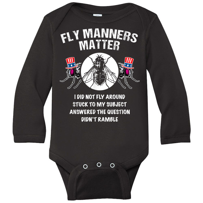 Fly Manners Matter Long Sleeve Baby Bodysuit by kakashop | Artistshot