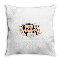 Happy Thanksgiving Day Throw Pillow Designed By Jack14