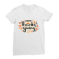 Happy Thanksgiving Day Ladies Fitted T-shirt Designed By Jack14