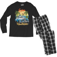 Cuba Havana Tropical Paradise Car Beach Summer Vocation Tee T Shirt Men's Long Sleeve Pajama Set | Artistshot