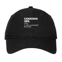 Womens Canadian Girl Definition Canada Flag Country Language V Neck T Adjustable Cap | Artistshot