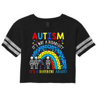 Rainbow Autism Its Not A Disability It's A Different Ability T Shirt Scorecard Crop Tee | Artistshot