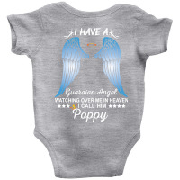 My Poppy Is My Guardian Angel Baby Bodysuit | Artistshot