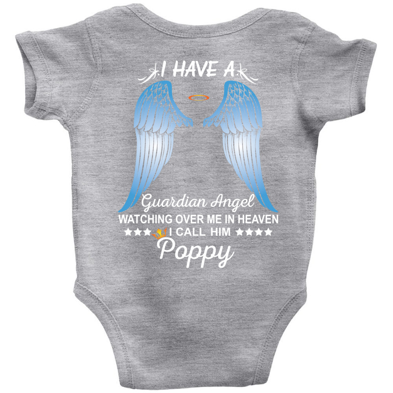 My Poppy Is My Guardian Angel Baby Bodysuit by SabriAcar | Artistshot