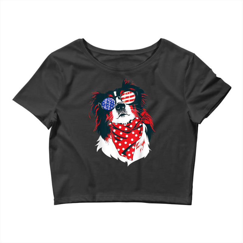 Australian Shepherd 4th Of July Shirt Aussie American Flag T Shirt Crop Top by belenfinl | Artistshot