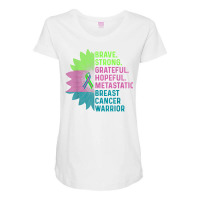 Metastatic Breast Cancer Awareness Care Warrior T Shirt Maternity Scoop Neck T-shirt | Artistshot