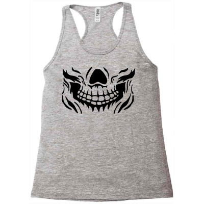 Halloween Face Racerback Tank Designed By Chiks