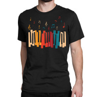 Music Notes Colorful Keyboard Piano Pullover Hoodie Classic T-shirt | Artistshot