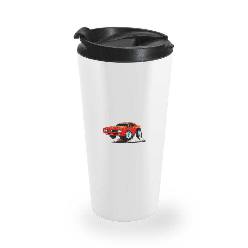 Classic American Muscle Car Cartoon Vector Illustration Travel Mug | Artistshot