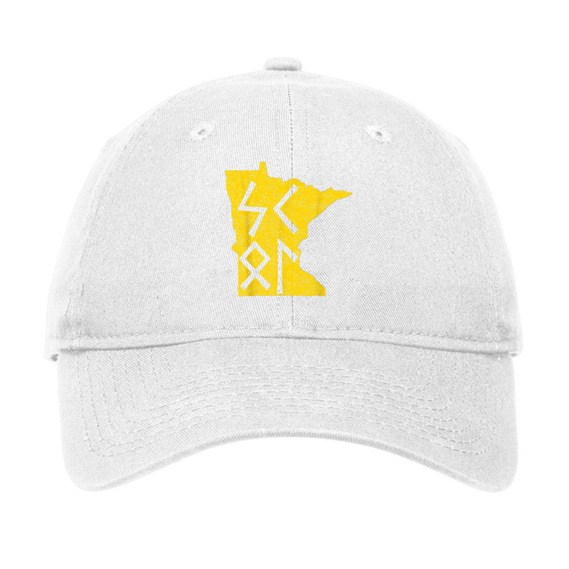 Skol Purple Yellow Vikings Runes Vintage Minnesota Gifts T Shirt Adjustable Cap | Artistshot