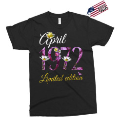 april 1972 tee   50 year old floral 1972 50th birthday gift t shirt Exclusive T-shirt | Artistshot