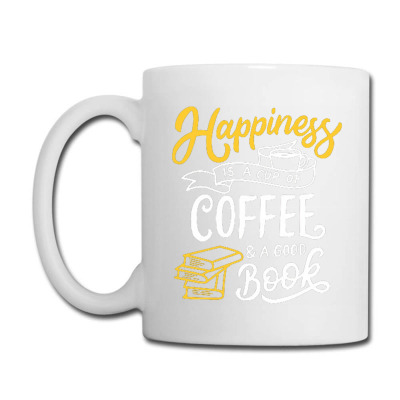Happiness Is A Cup Of Coffee And A Good Book Coffee Mug Designed By Tamiart