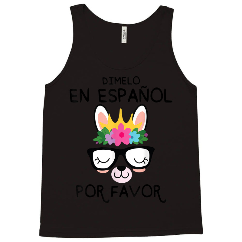 Bilingual Teacher Spanish Maestra Español Cute Llama Gifts T Shirt Tank Top by belenfinl | Artistshot