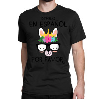 Bilingual Teacher Spanish Maestra Español Cute Llama Gifts T Shirt Classic T-shirt | Artistshot