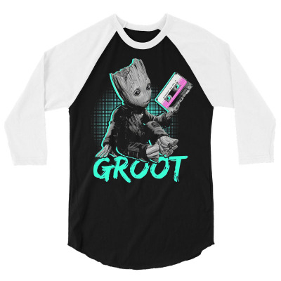 I Am Groot Baby Groot Gurdian Of The Galaxy Funny 3/4 Sleeve Shirt Designed By Pujangga45