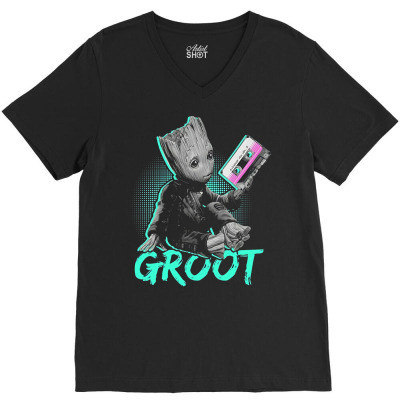 I Am Groot Baby Groot Gurdian Of The Galaxy Funny V-neck Tee Designed By Pujangga45