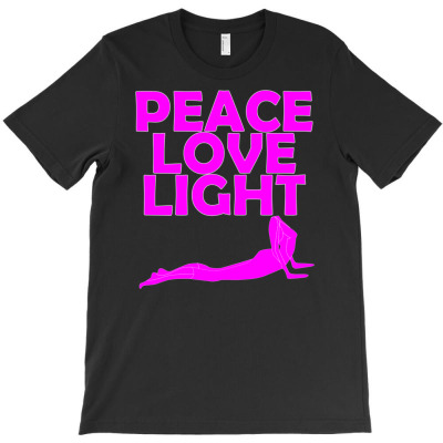 Yoga Saying, Peace Love Light T-shirt Designed By Irvan Maulana