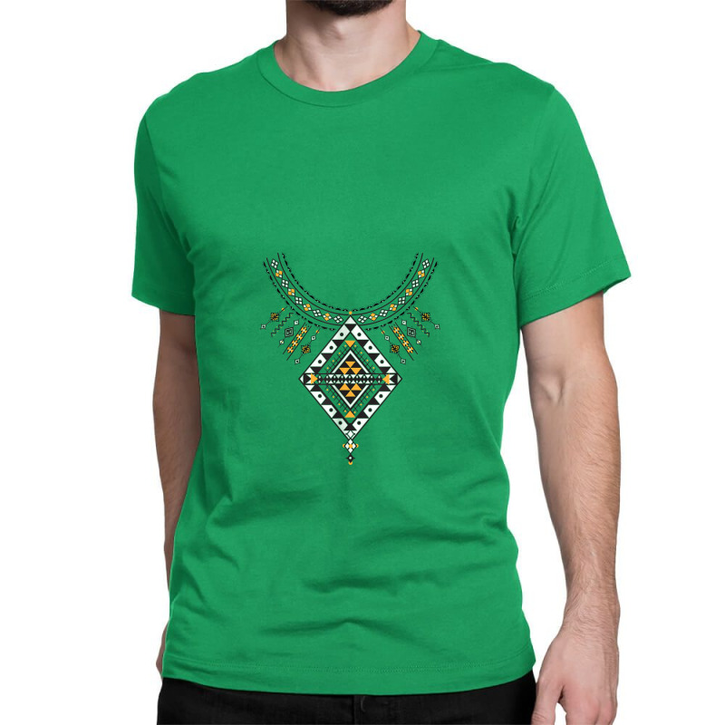 Custom Amazigh Pattern Of Algeria Kabyle Power Classic T shirt By