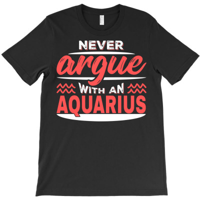 Zodiac Sign Aquarius, Horoscope Aquarius T-shirt Designed By Irvan Maulana