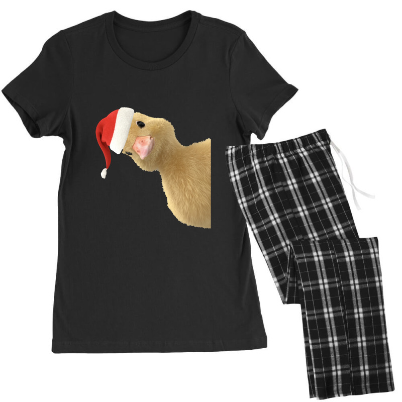 Santa Duck Peeking Or Peking Christmas Duck Pun Chef Gift Women's Pajamas Set by makhluktuhanpalingseksi | Artistshot