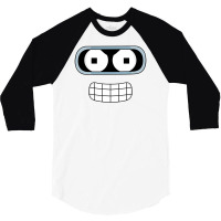 Bender Face Futurama 3/4 Sleeve Shirt | Artistshot