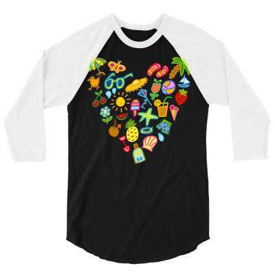 Summer T  Shirt Summer T  Shirt 3/4 Sleeve Shirt Designed By Kalebschaefer957