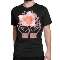 Meditation Yoga T  Shirt Meditation Hands Flower Rose T  Shirt Classic T-shirt | Artistshot