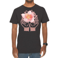 Meditation Yoga T  Shirt Meditation Hands Flower Rose T  Shirt Vintage T-shirt | Artistshot