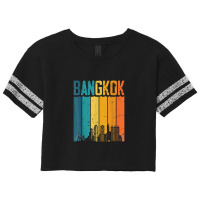 Bangkok Thailand Retro Vintage Sunset Skyline Bangkok Scorecard Crop Tee | Artistshot