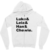 Luke Leia Chewie Zipper Hoodie | Artistshot