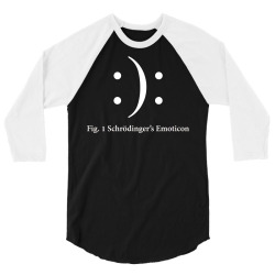 schrodinger's emoticon 3/4 Sleeve Shirt | Artistshot