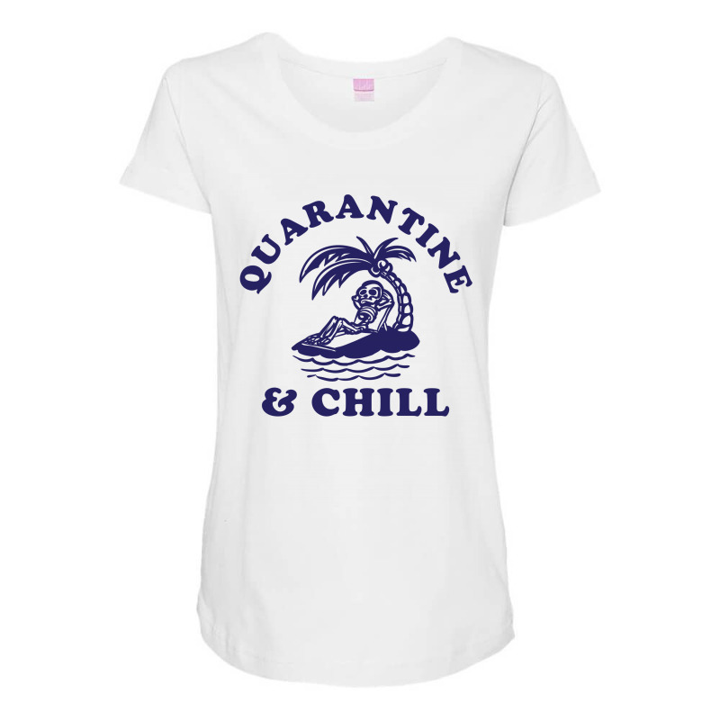 Quarantine And Chill Maternity Scoop Neck T-shirt by rardesign | Artistshot