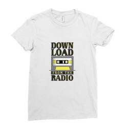 radio download Ladies Fitted T-Shirt | Artistshot