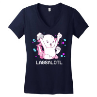 Gamer T  Shirt Axolotl Gamer Lag Funny Video Gaming Game Lagsalotl Gif Women's V-neck T-shirt | Artistshot