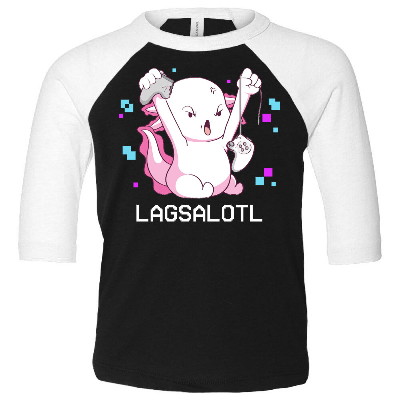Gamer T  Shirt Axolotl Gamer Lag Funny Video Gaming Game Lagsalotl Gif Toddler 3/4 Sleeve Tee | Artistshot