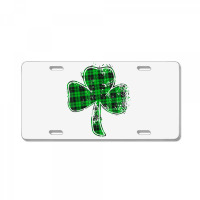 Green Buffalo Plaid Shamrock Lucky St Patrick's Day Womens T Shirt License Plate | Artistshot