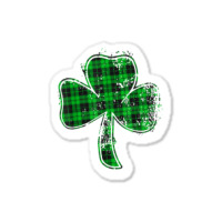 Green Buffalo Plaid Shamrock Lucky St Patrick's Day Womens T Shirt Sticker | Artistshot