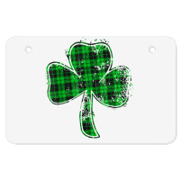 Green Buffalo Plaid Shamrock Lucky St Patrick's Day Womens T Shirt Atv License Plate | Artistshot